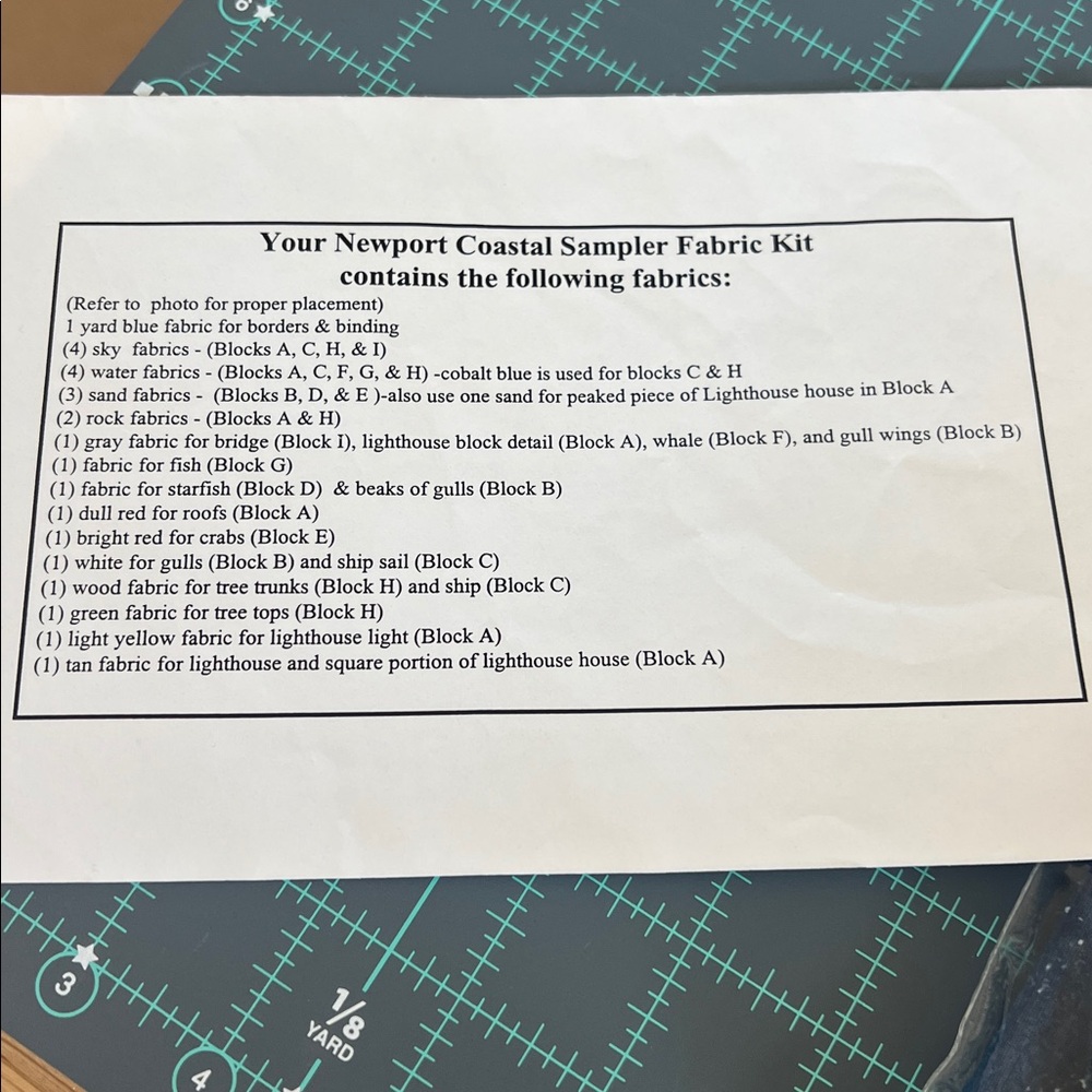 The Newport Coastal Sampler Quilt Kit - Picture 6 of 6